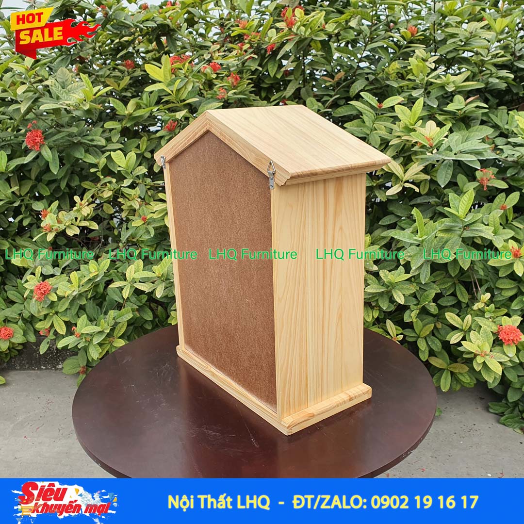 Tủ thuốc gia đình, Mái chéo có hộc, Hoàn thiện kỹ