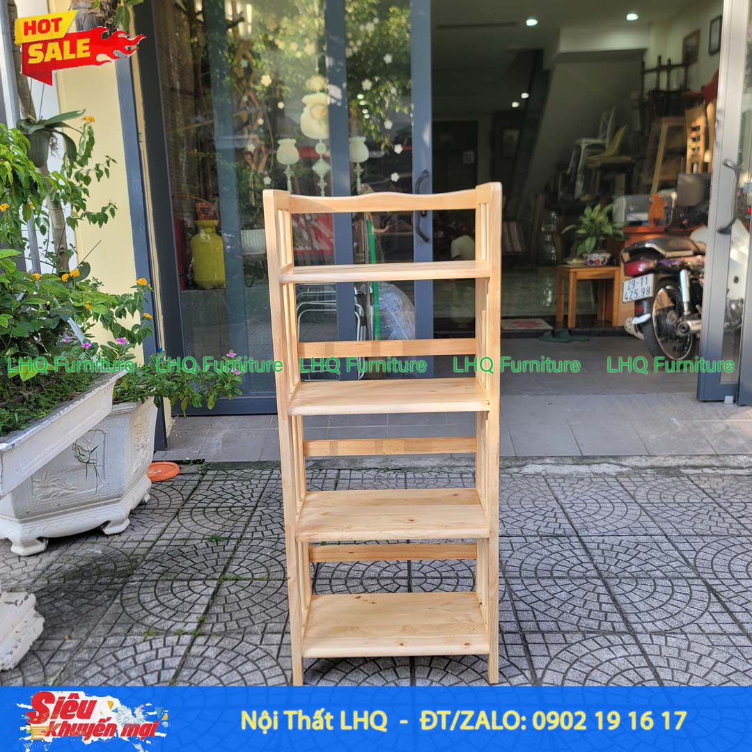 Kệ Sách Gỗ 4 Tầng Rộng 40cm – Giải Pháp Lưu Trữ Gọn Gàng Cho Mọi Không Gian