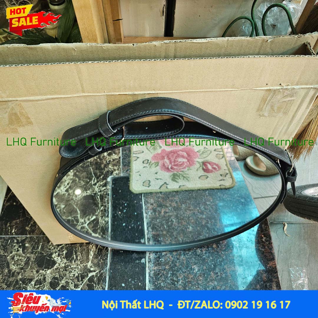 Gương Treo Dây Da D60 Không Đèn, Gương Việt Nhật