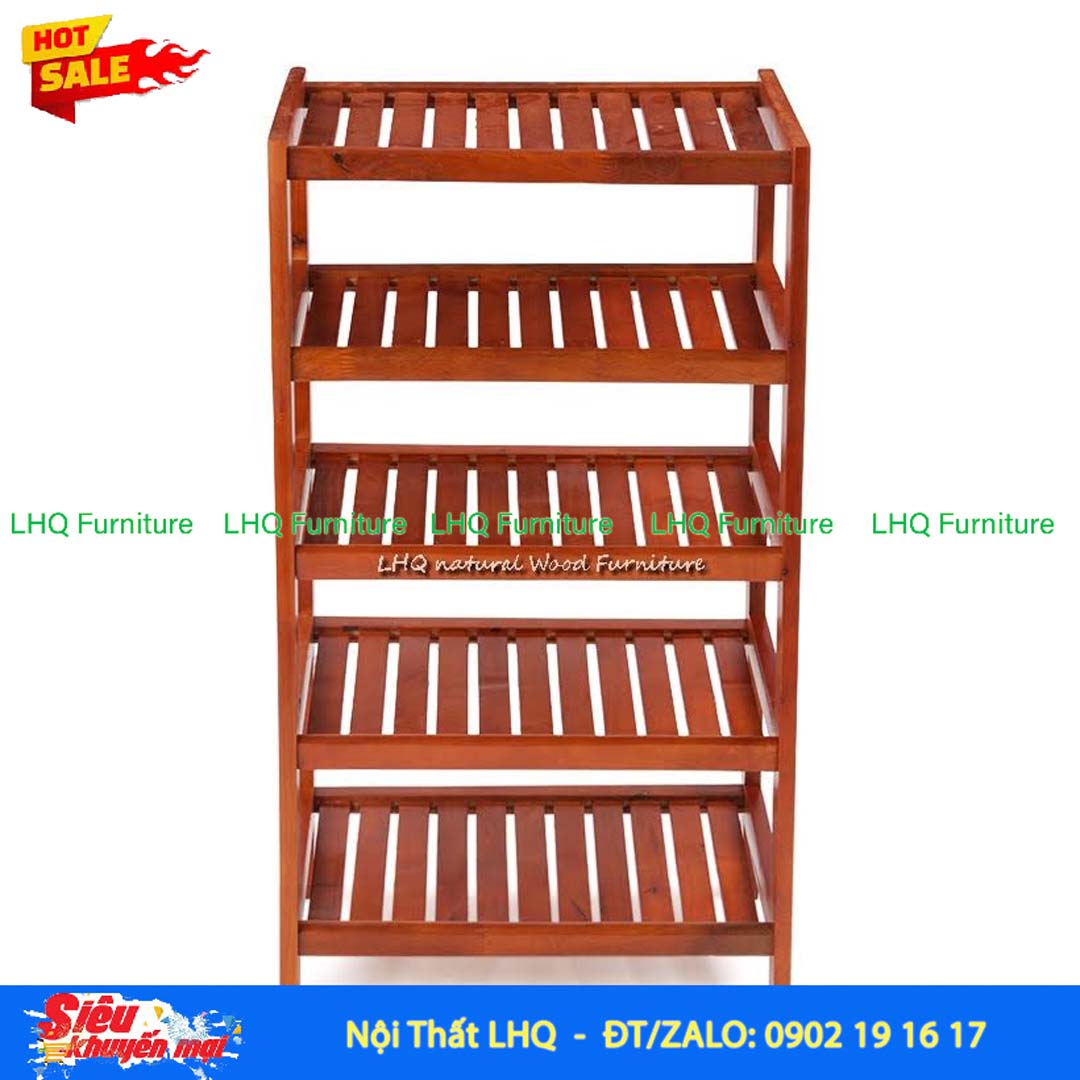 Kệ Để Giày Dép Gỗ 5 Tầng Rộng 45cm | Nội Thất LHQ