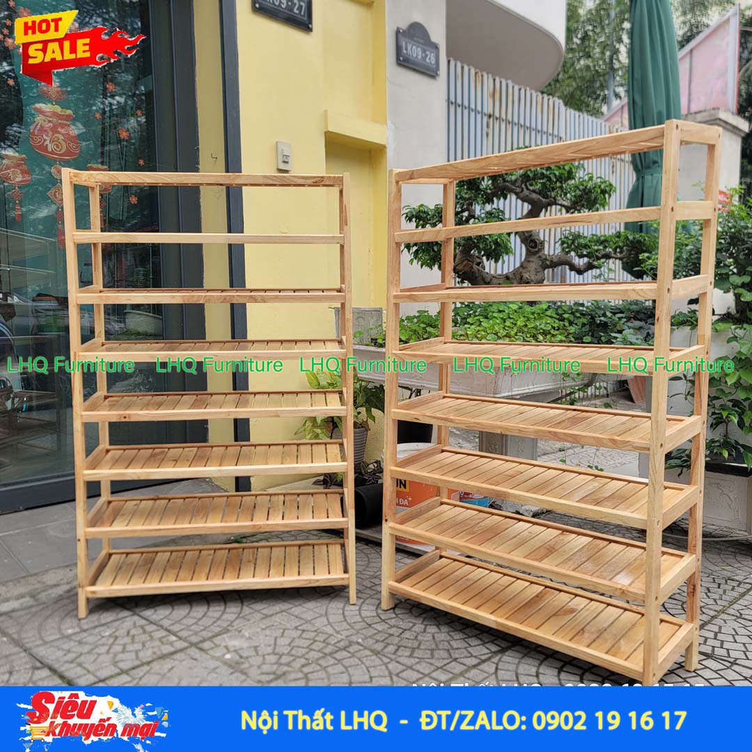 Kệ Để Giày Dép Gỗ 8 Tầng Rộng 80cm | Nội Thất LHQ