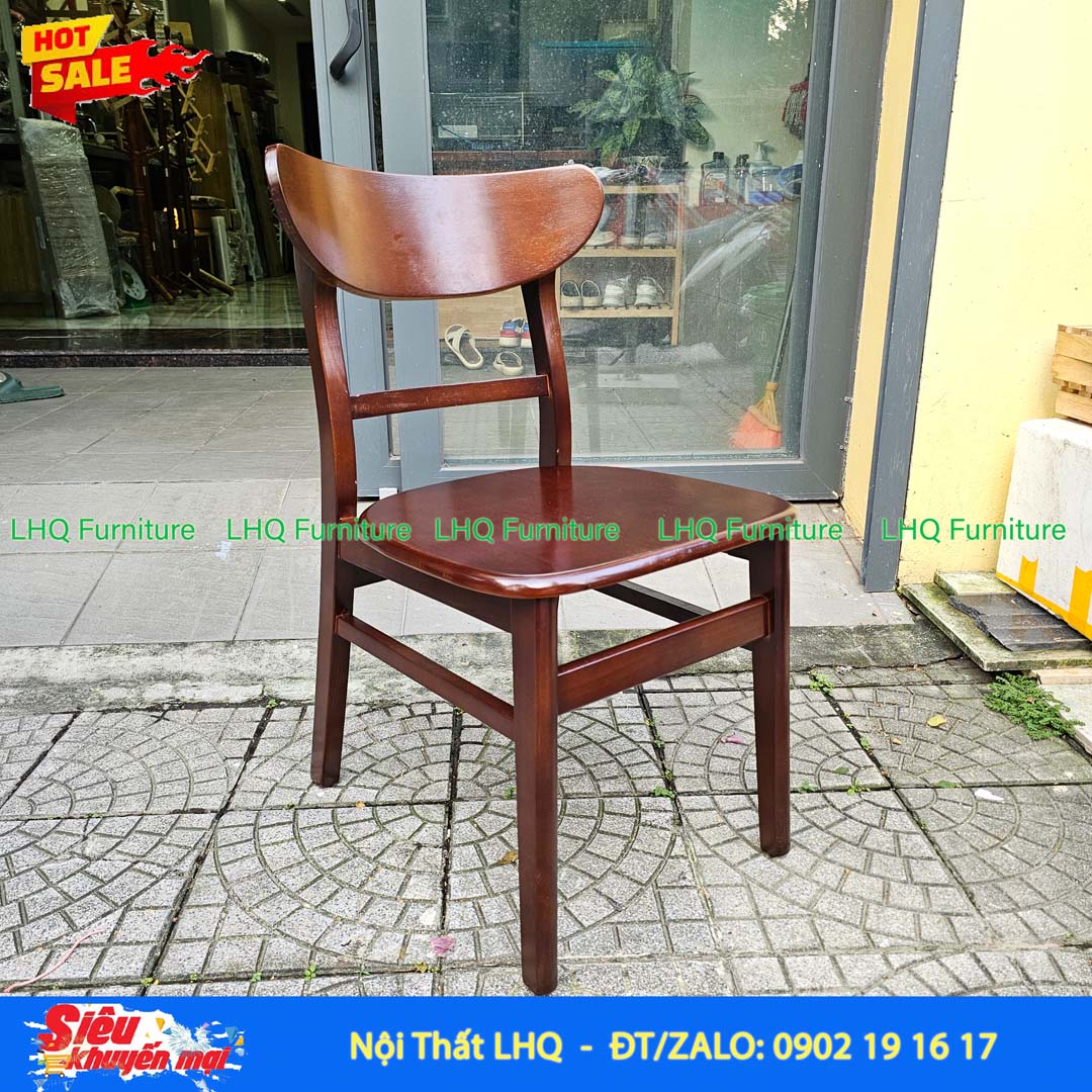 Ghế Cafe, Ghế Bàn Ăn Mango Mặt Gỗ – Gỗ cao su tự nhiên