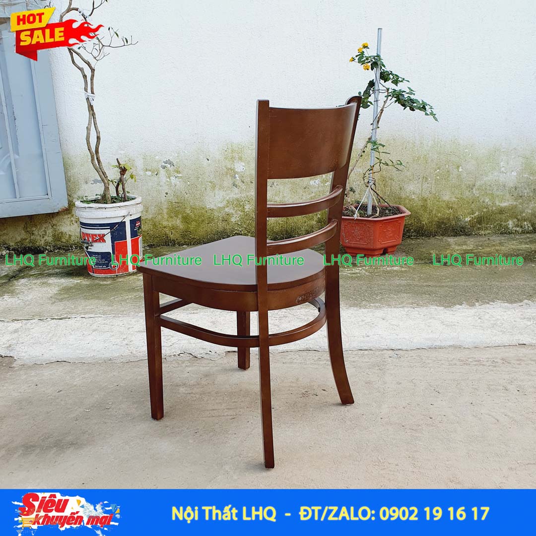 Ghế Cafe, Ghế Bàn Ăn Cabin Mặt Gỗ – Gỗ cao su tự nhiên