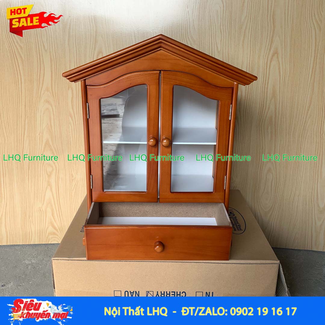 Tủ thuốc gia đình, Mái chéo có hộc, Hoàn thiện kỹ