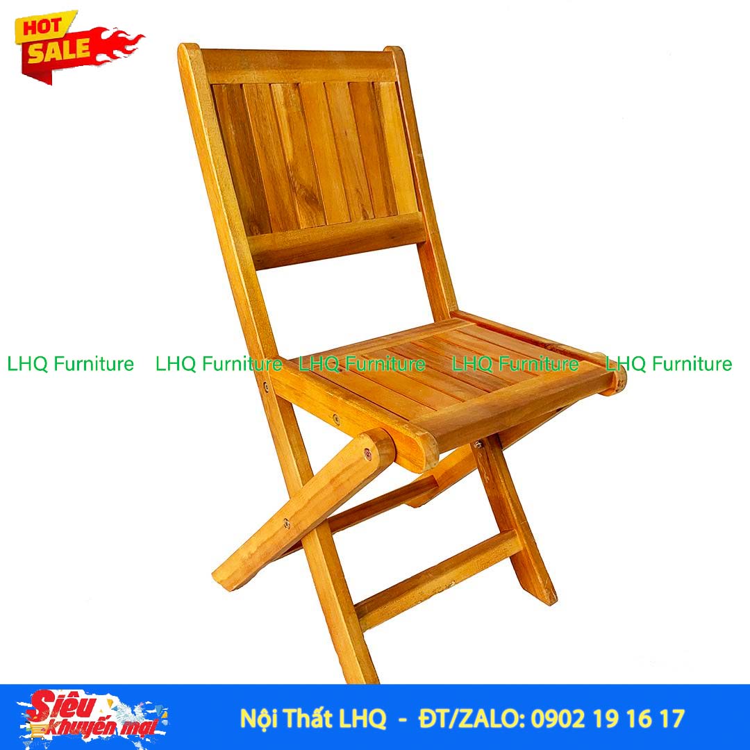 Ghế Cafe Mini Gỗ Tràm Gấp Ngược | Nội Thất LHQ