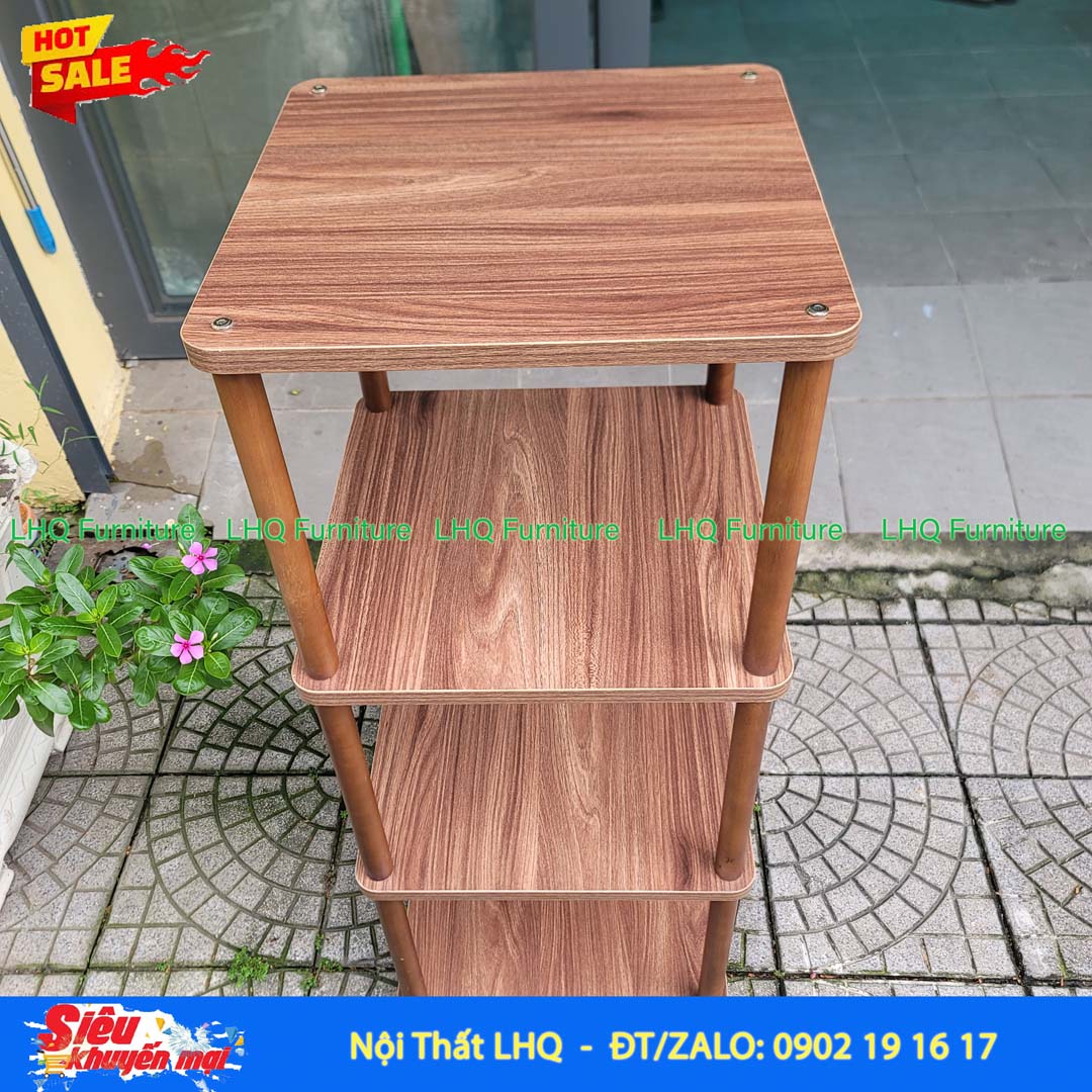 Kệ trang trí vuông 4 tầng 40x40cm – Tận dụng chiều cao, mở rộng không gian lưu trữ
