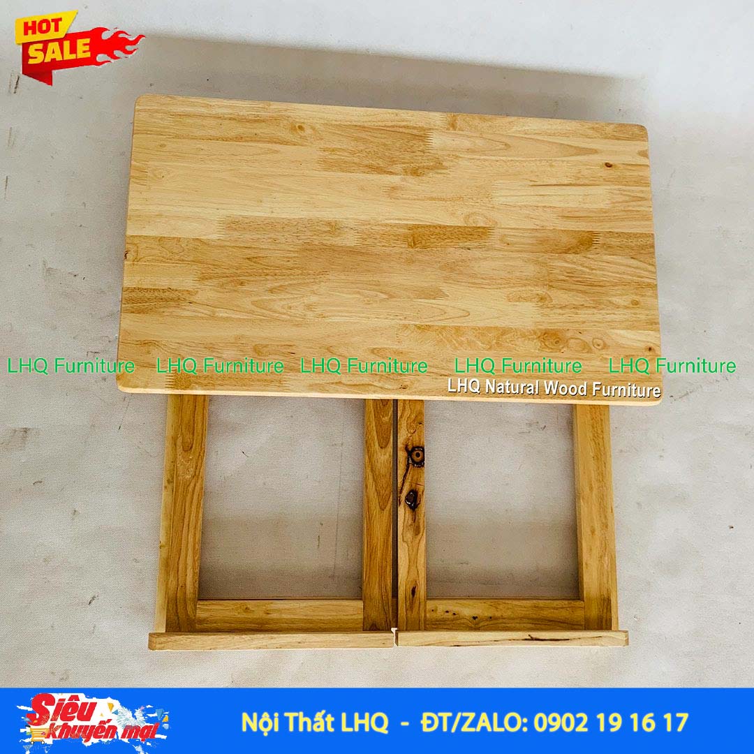 Bàn Học Sinh Gấp Gỗ Cao Su | Gấp Gọn Tiện Lợi, Bền Đẹp