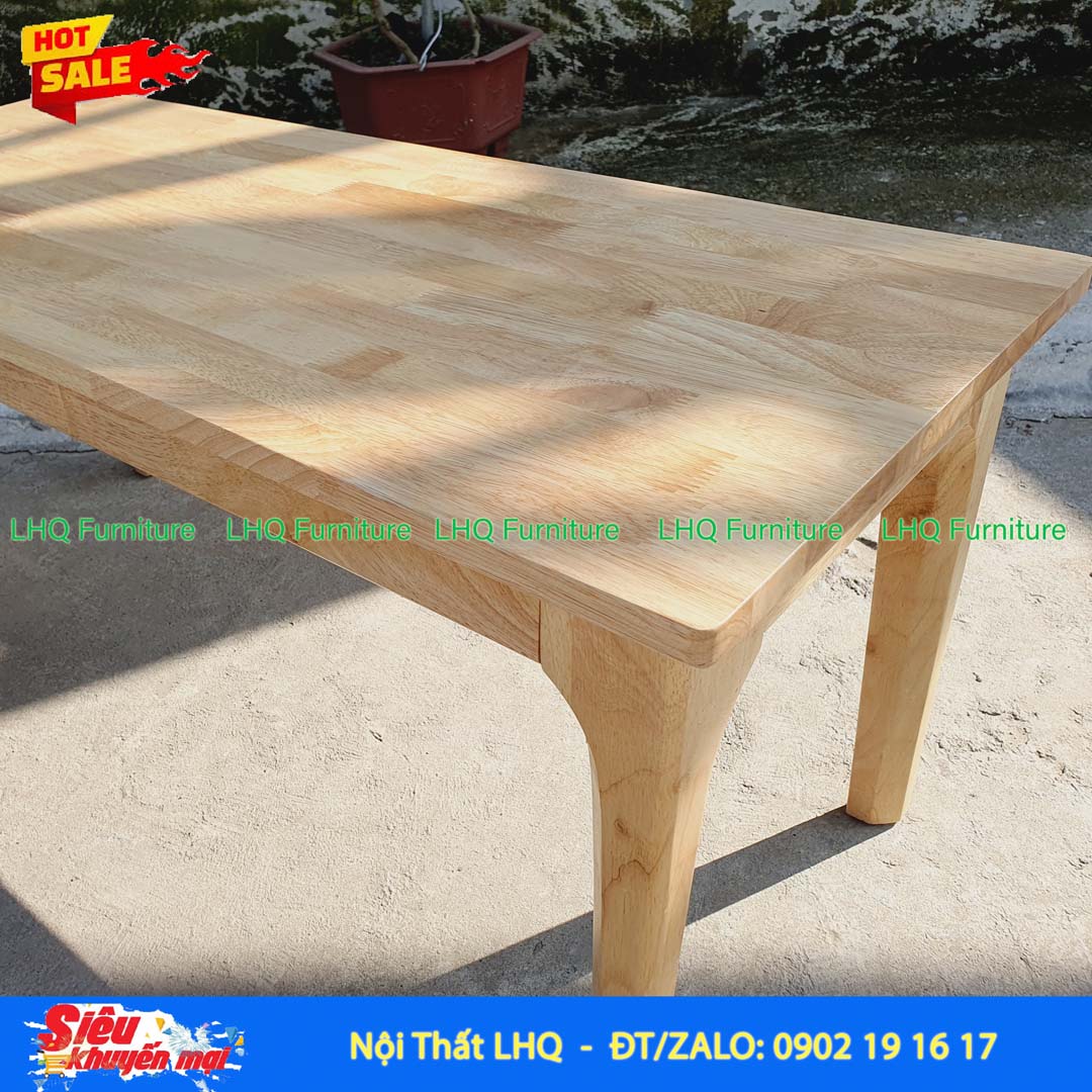 Ghế Bench Mặt Gỗ Cao Su 100cm | LHQ Furniture