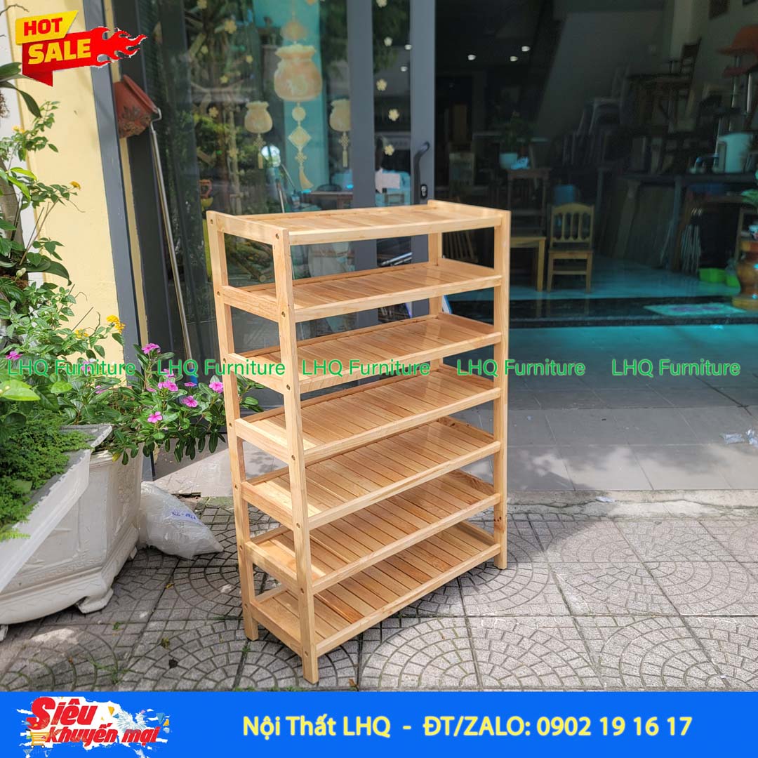 Kệ Để Giày Dép Gỗ 7 Tầng Rộng 80cm | Nội Thất LHQ