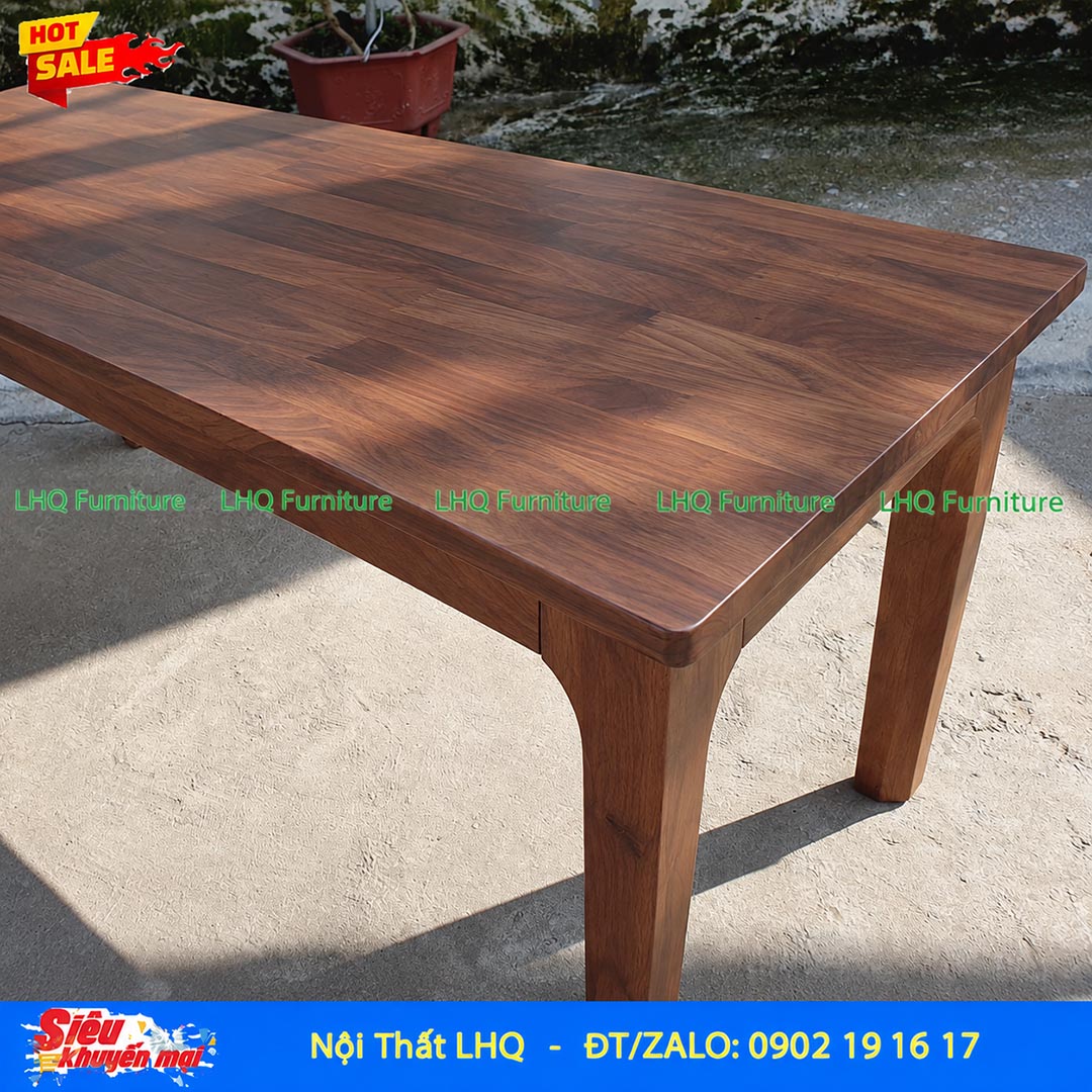 Ghế Bench Mặt Gỗ Cao Su 100cm | LHQ Furniture