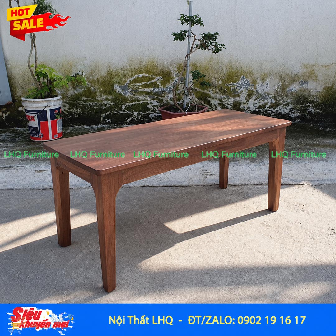 Ghế Bench Mặt Gỗ Cao Su 100cm | LHQ Furniture