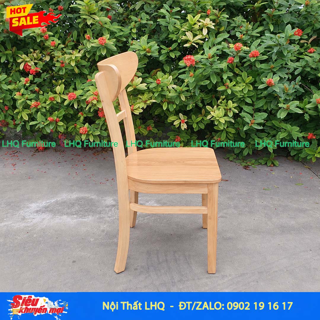 Ghế Cafe, Ghế Bàn Ăn Panda Mặt Gỗ – Gỗ Cao Su Tự Nhiên