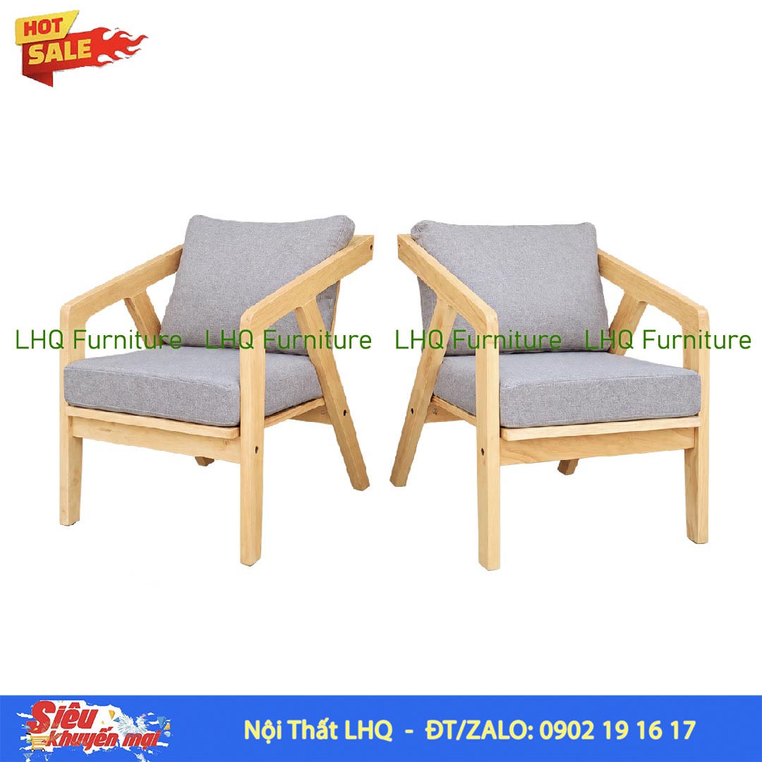 Ghế Sofa Đơn Nakata Gỗ Cao Su – Thiết Kế Hiện Đại, Tháo Ráp Tiện Lợi