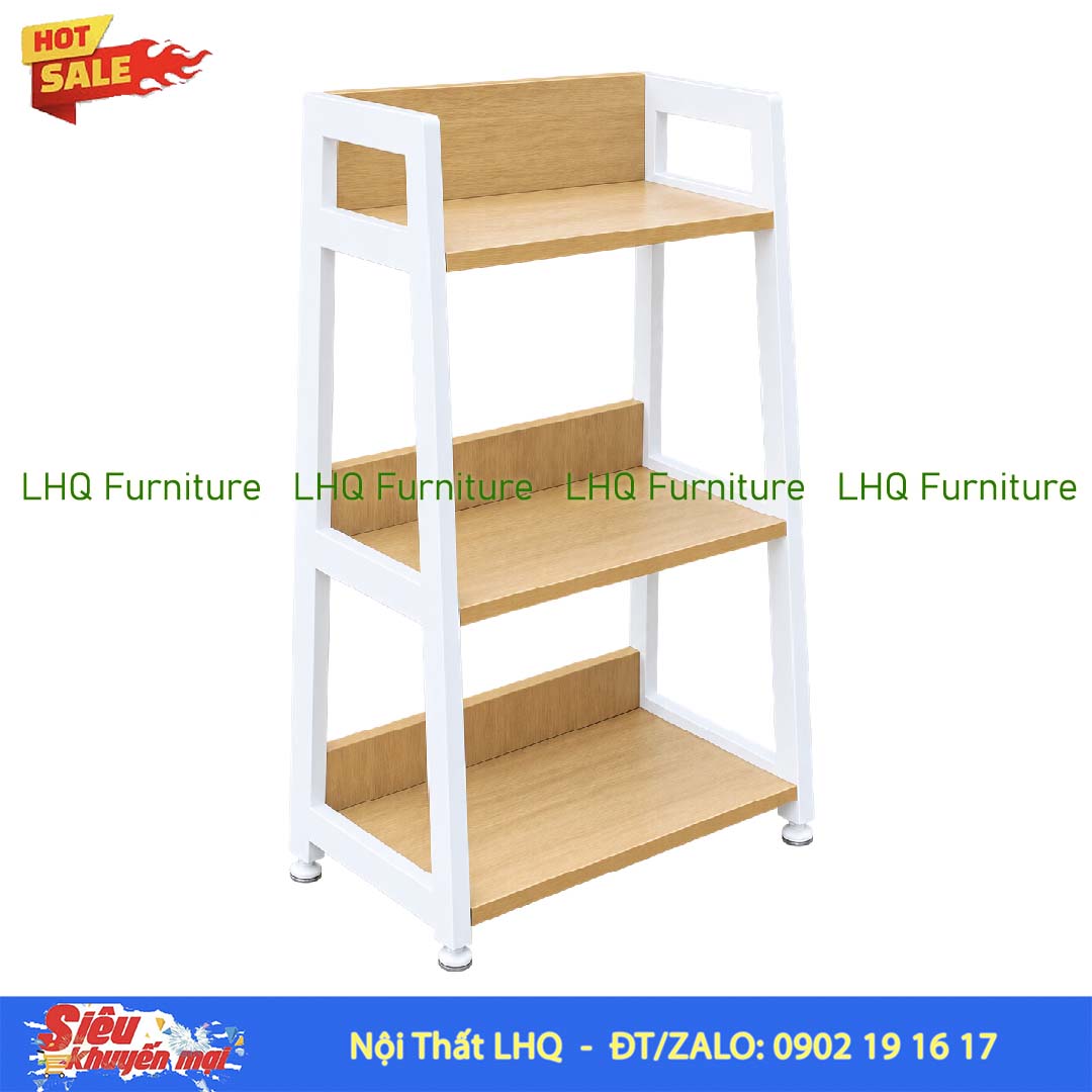 Kệ Chữ A 3 Tầng Khung Sắt Mặt Gỗ MDF
