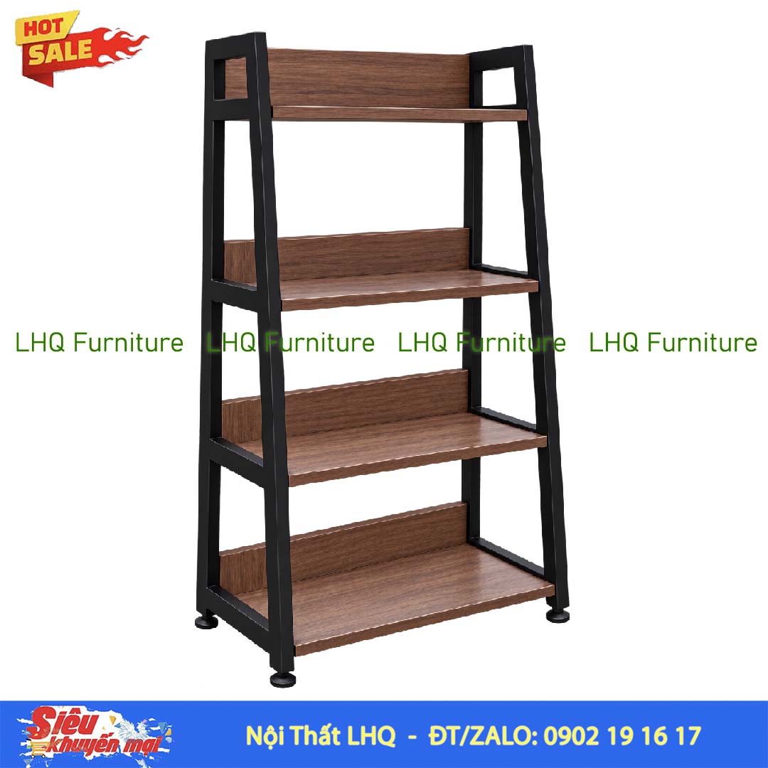 Kệ Chữ A 4 Tầng Khung Sắt Mặt Gỗ MDF | LHQ Furniture