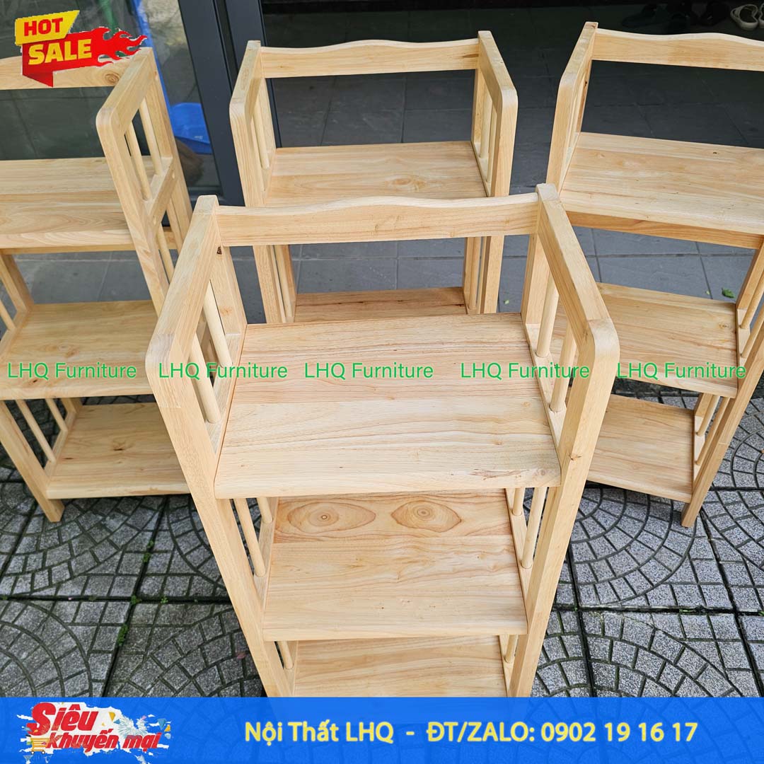 Kệ Sách 3 Tầng 40cm Gỗ Cao Su – Giải Pháp Lưu Trữ Gọn Gàng Cho Mọi Không Gian