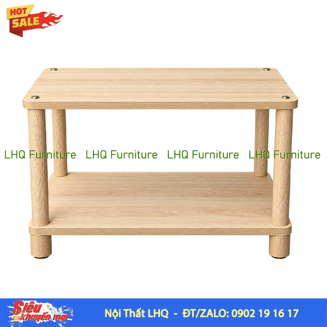 Kệ trang trí 2 tầng siêu rộng 70cm – Mặt MDF Melamin