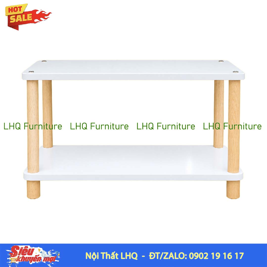 Kệ trang trí 2 tầng siêu rộng 70cm – Mặt MDF Melamin