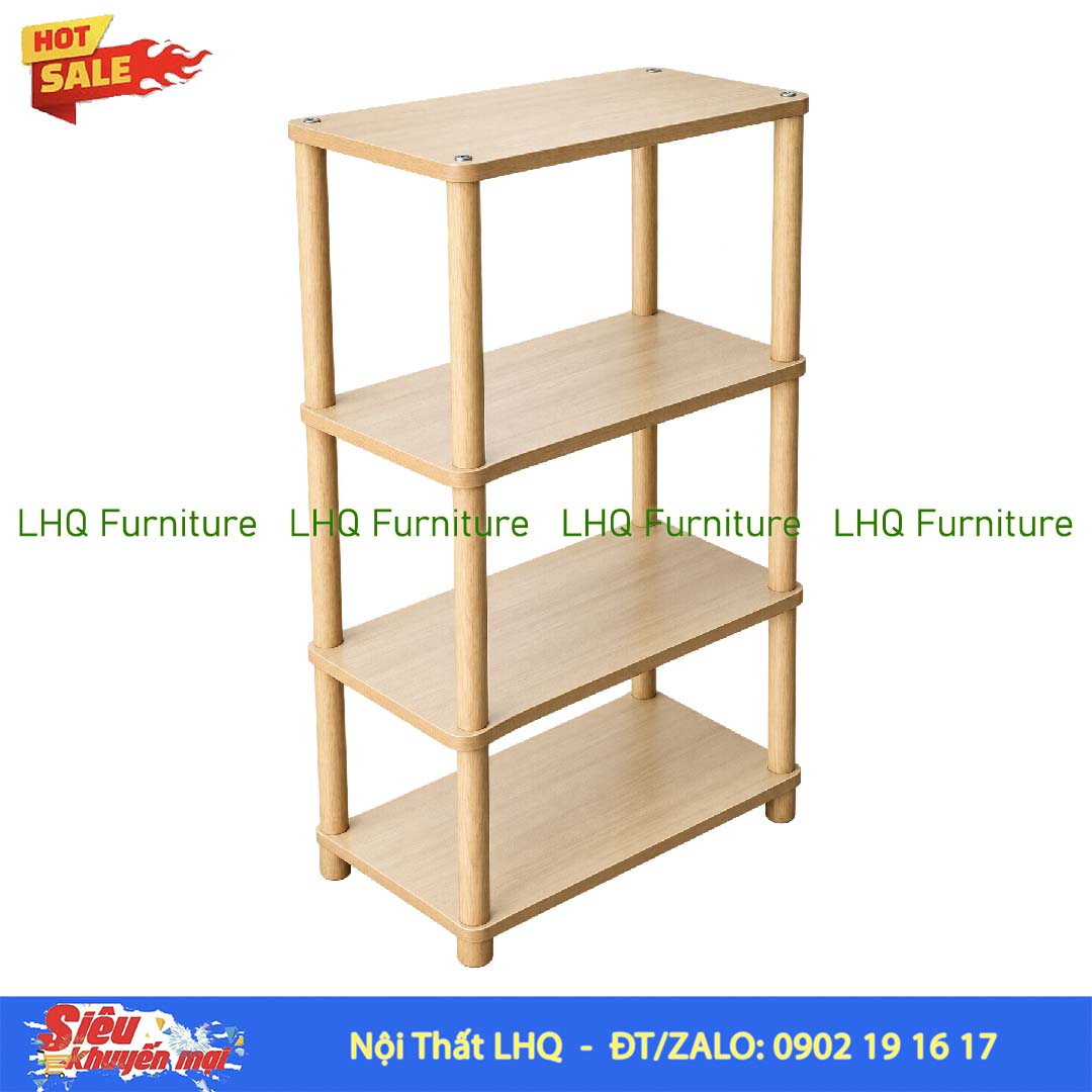 Kệ trang trí 4 tầng 50x30x101cm – Tăng không gian lưu trữ theo chiều cao