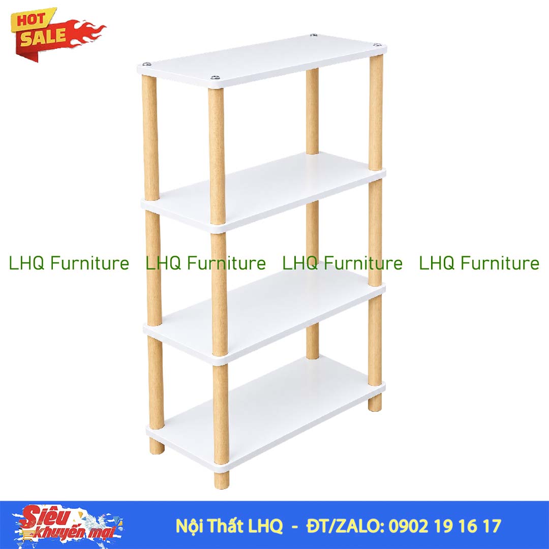 Kệ trang trí 4 tầng 50x30x101cm – Tăng không gian lưu trữ theo chiều cao
