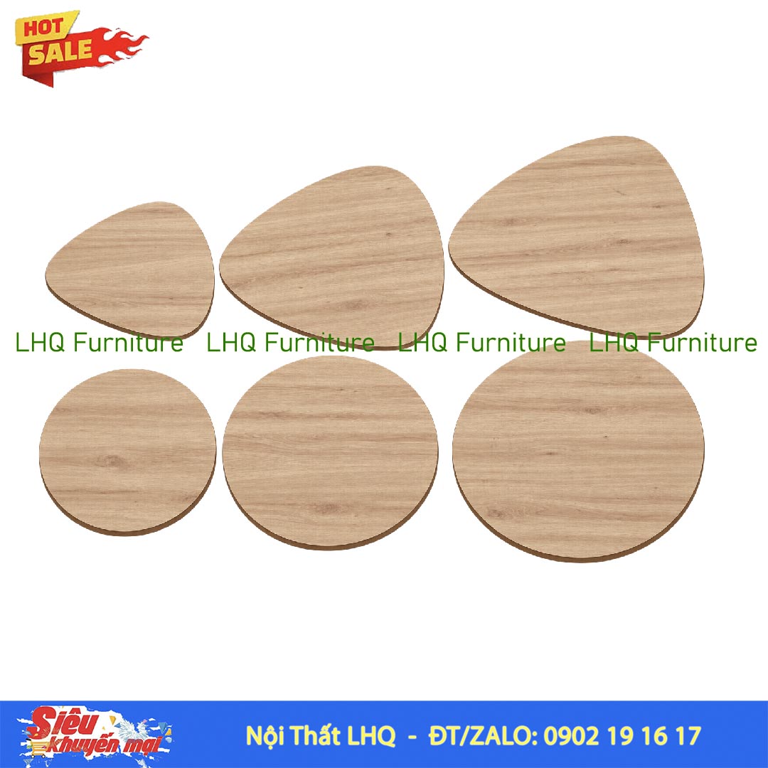 Mặt Bàn Tròn, Hình Tim MDF Melamin – Đẹp Hiện Đại, Dễ Phối Chân