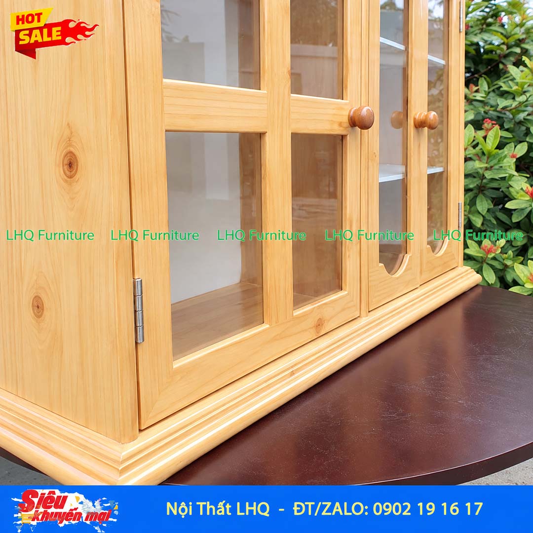 Tủ Thuốc Đôi Gỗ Thông 67x21x55cm | Nội Thất LHQ