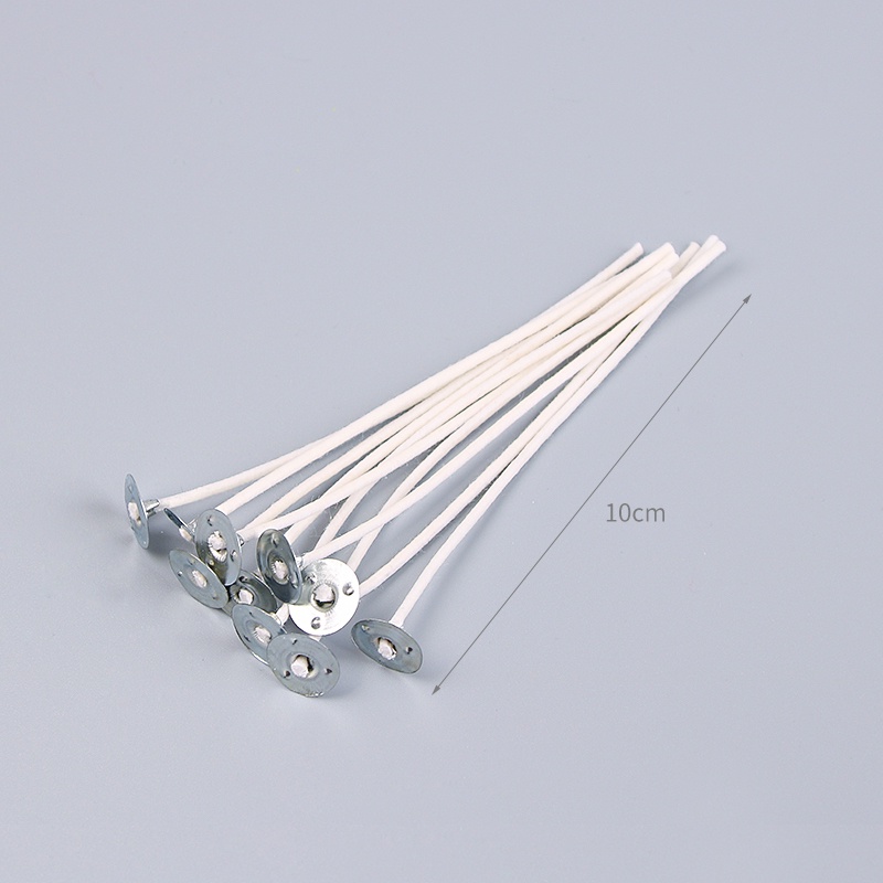 (5 kích thước)10 tim nến,bấc nến chuốt sáp+ bấn đế sẵn