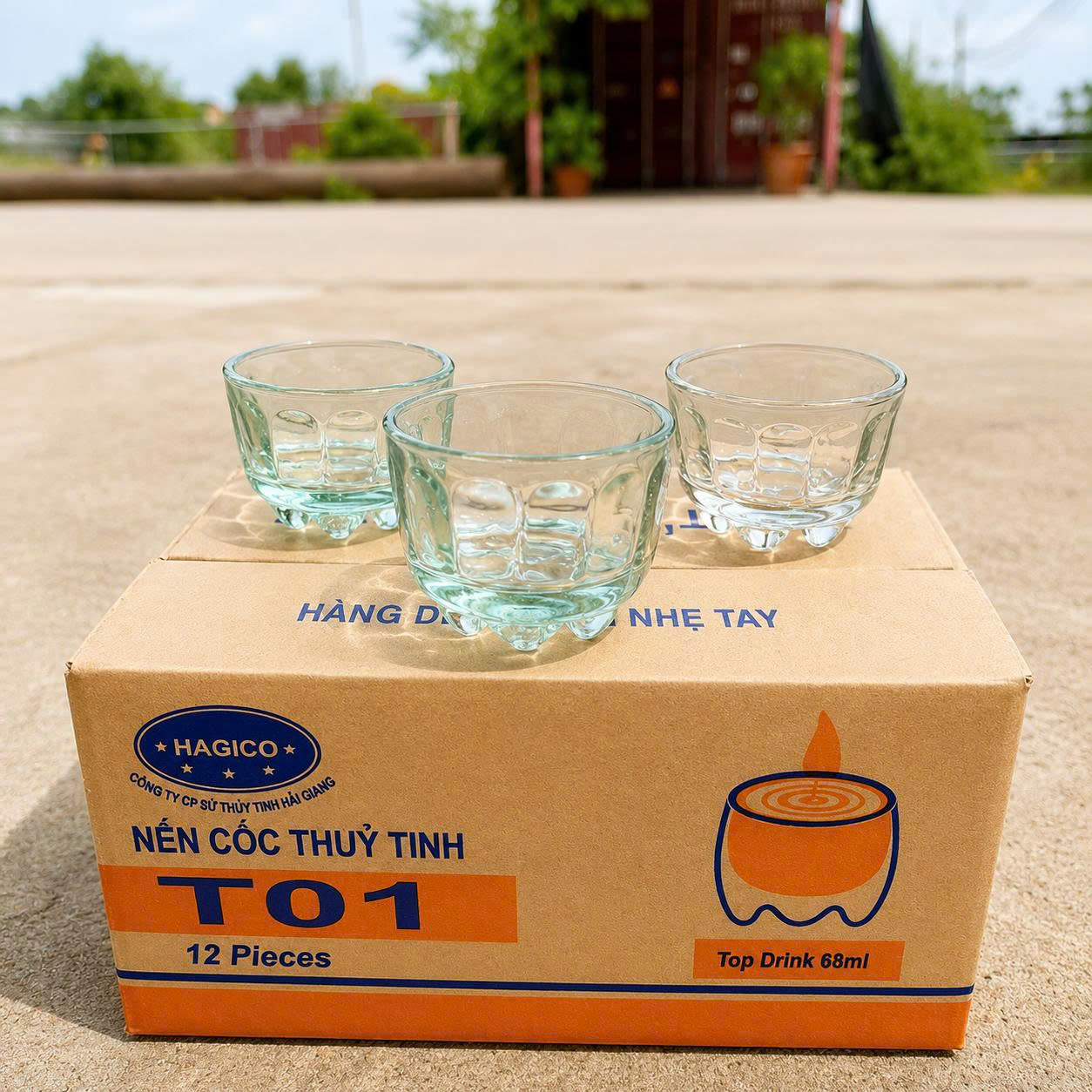 12 Cốc tuỷ tinh làm nến t01, làm nến bơ