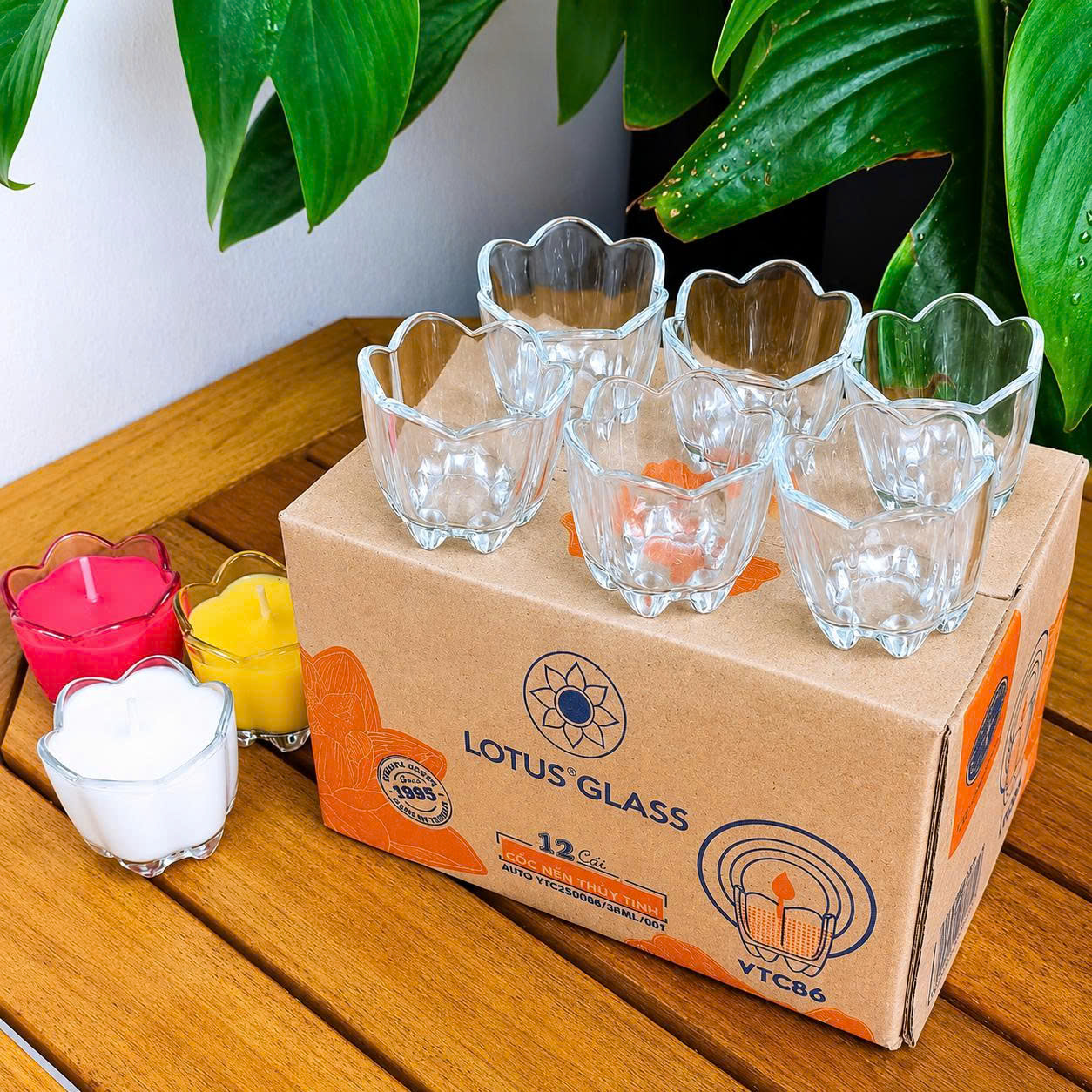12 Cốc tuỷ tinh làm nến t01, làm nến bơ