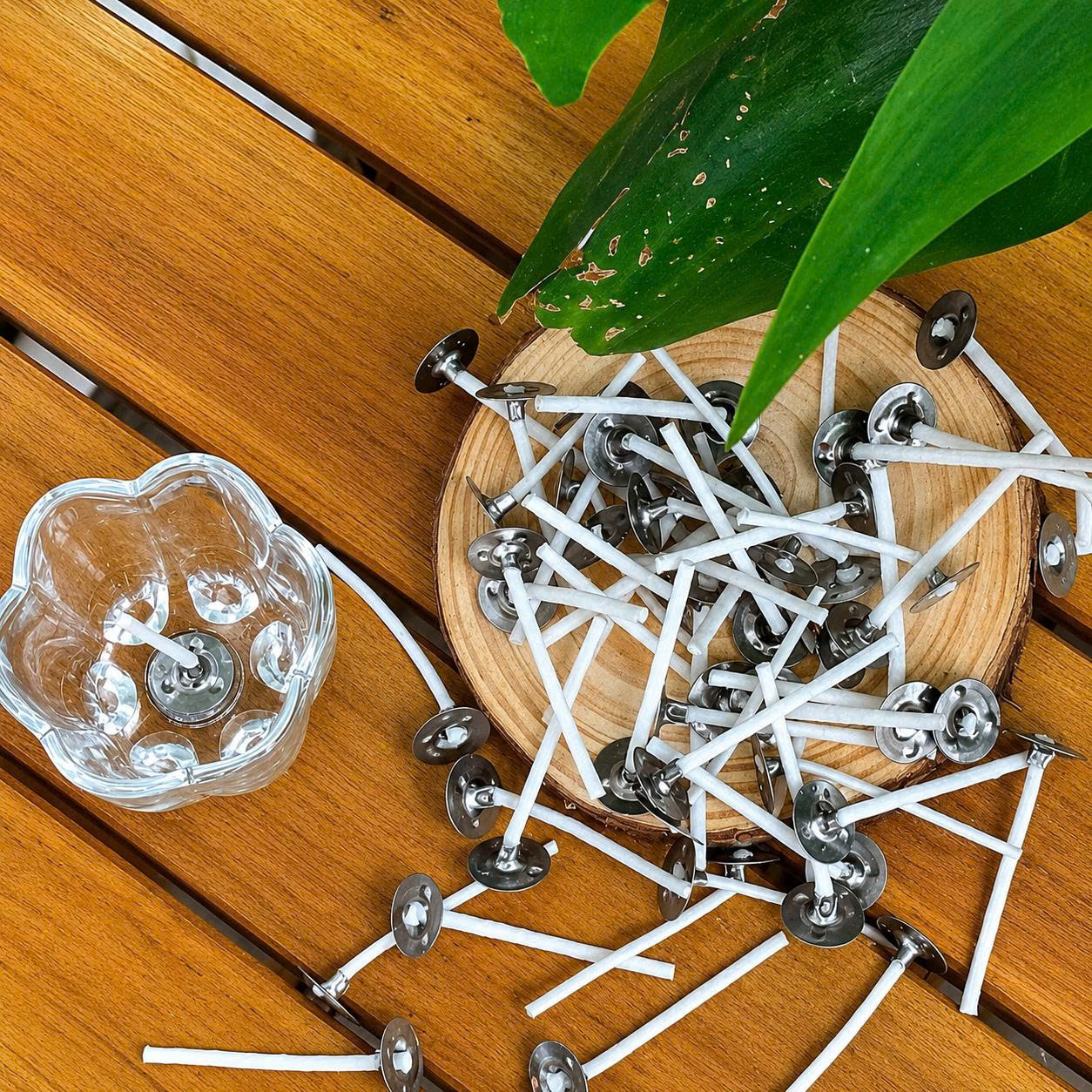 12 Cốc tuỷ tinh làm nến t01, làm nến bơ
