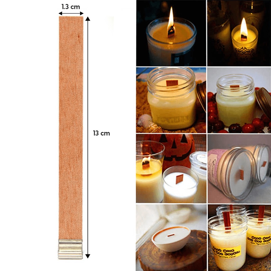 Bấc gỗ làm nến có đế sắt tạo cảm giác thư dãn kêu lách tách