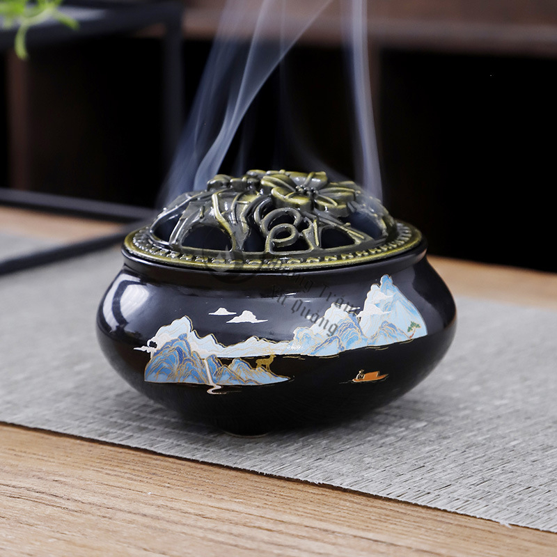Lư xông trầm hương nhiều màu