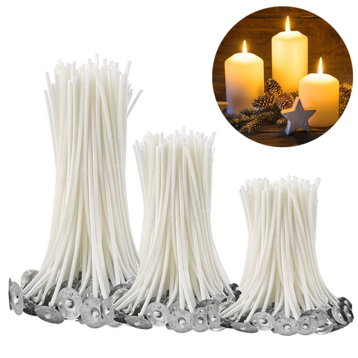 (5 kích thước)10 tim nến,bấc nến chuốt sáp+ bấn đế sẵn