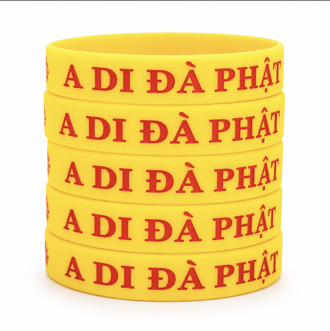 Sỉ vòng tay A Di Đà Phật cao su loại thường