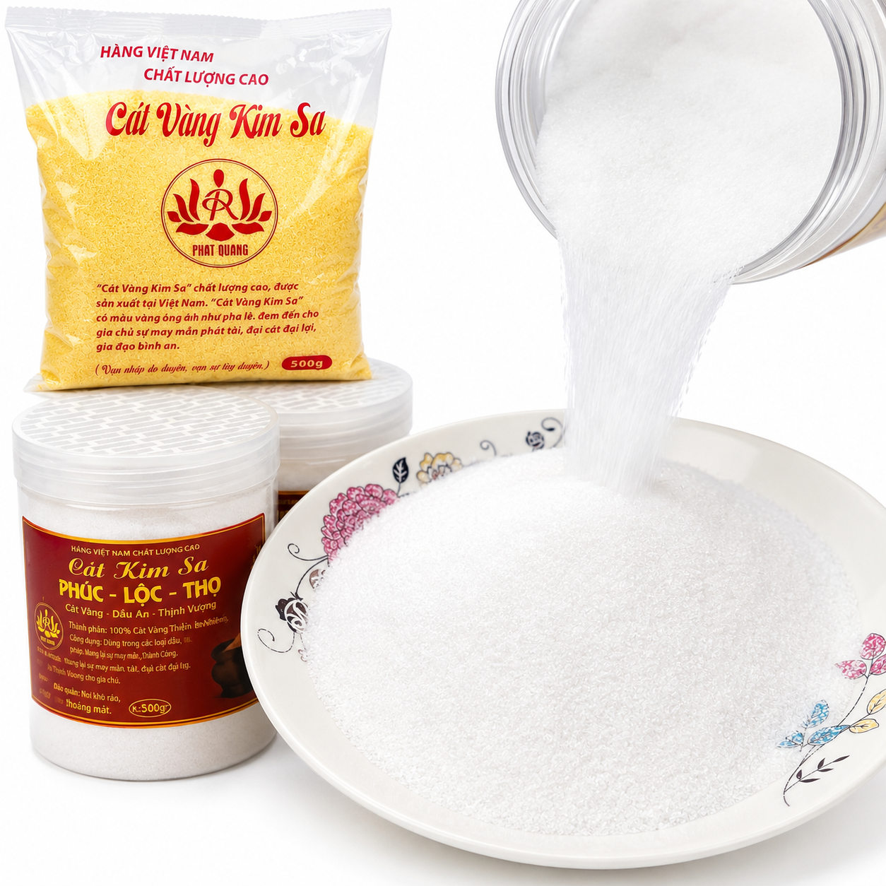 Cát vàng kim sa hàng đẹp cao cấp  đặt lư hương lư nhang thờ cúng