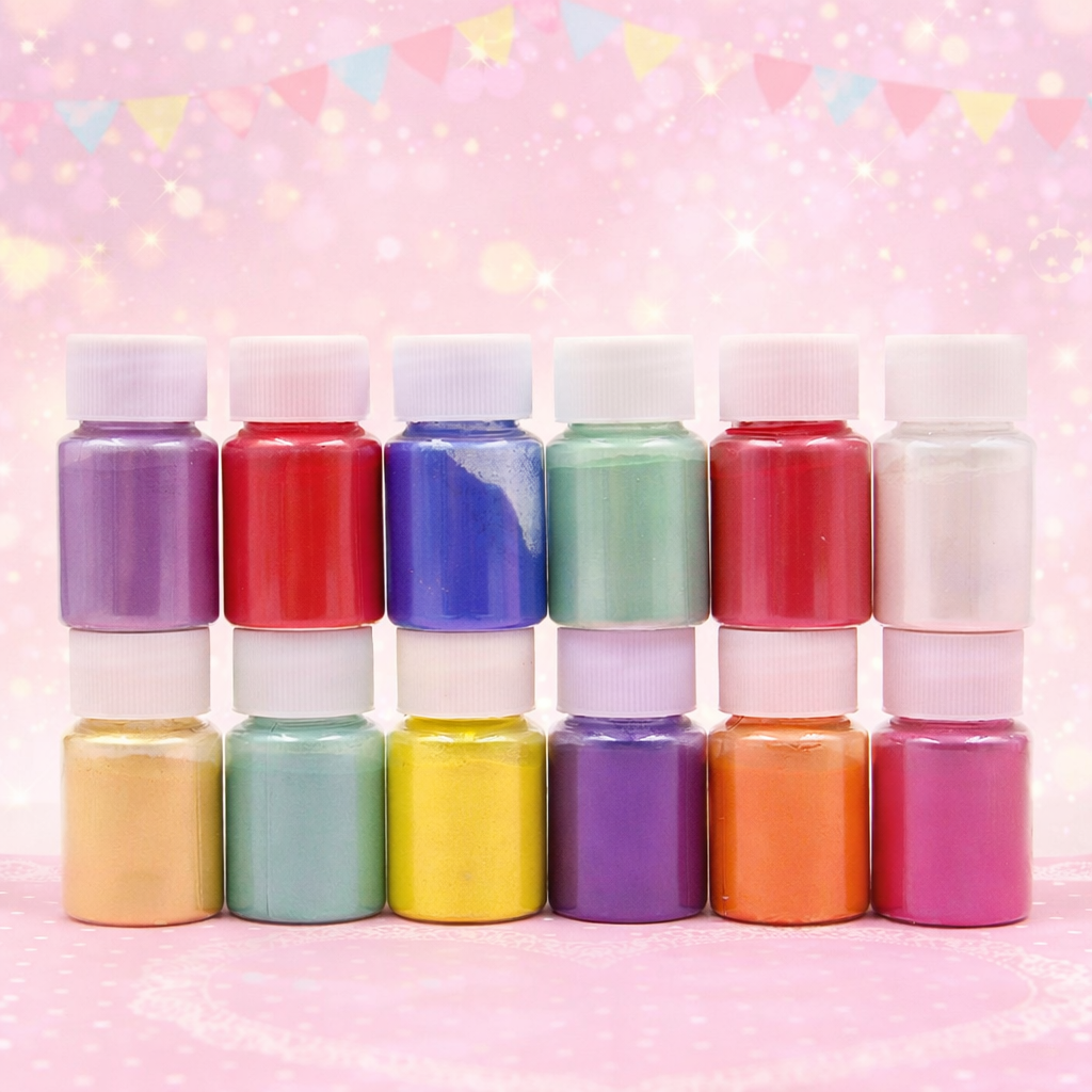 Màu nhũ làm nến, màu nhũ pha resin nhiều màu óng sánh siêu đẹp handmade