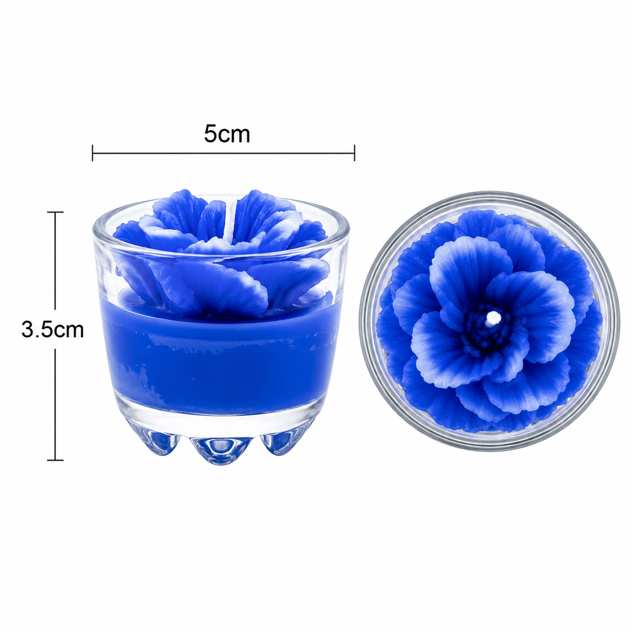 Nến cốc hoa T01 nhiều màu( 1 cốc)