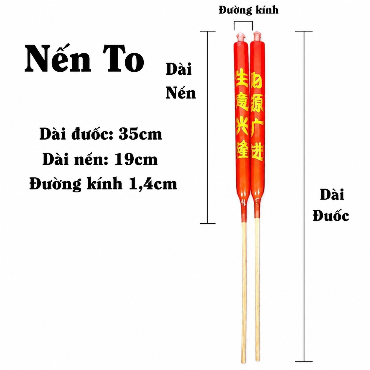 1 đôi nến chống gió thắp ngoài trời không tắt