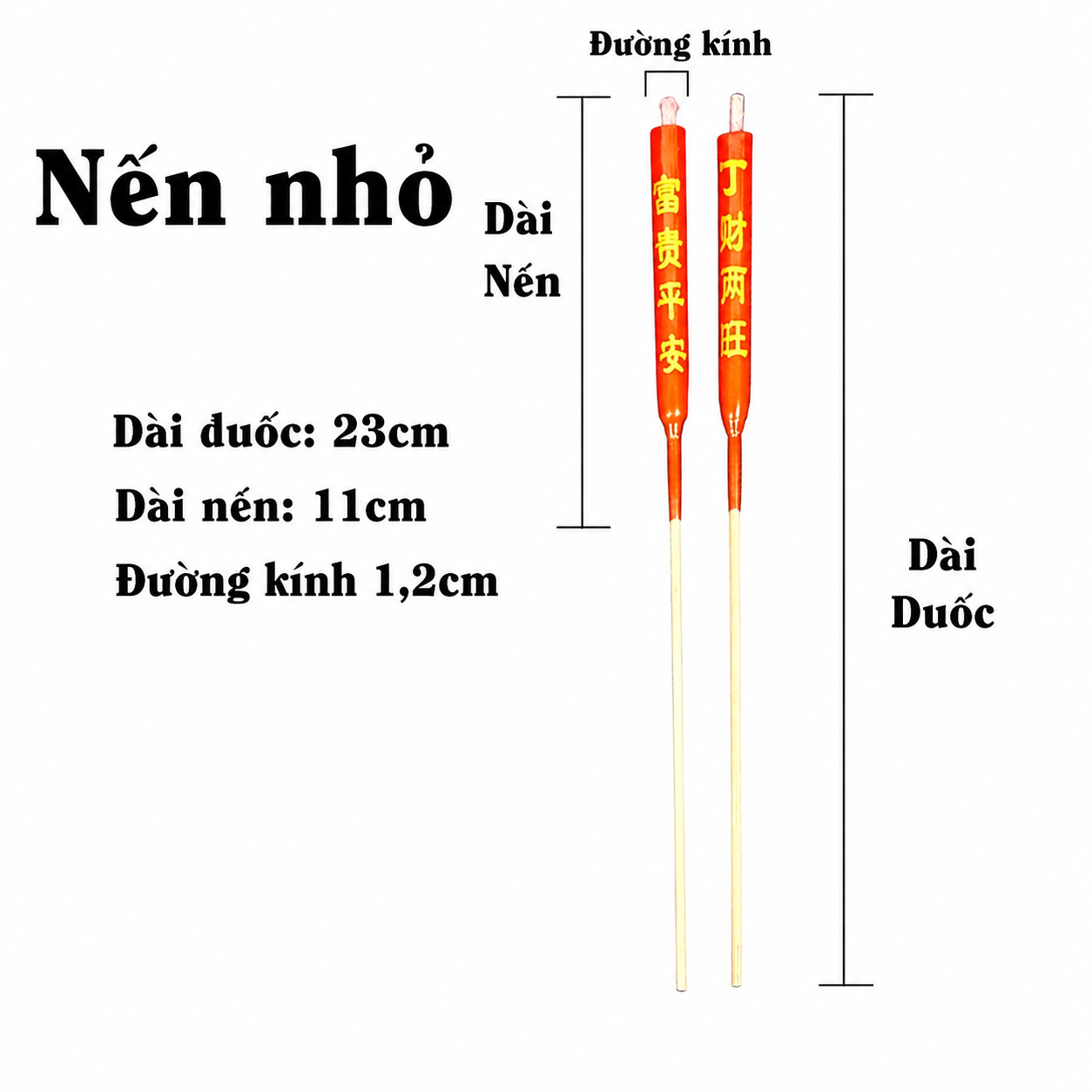 1 đôi nến chống gió thắp ngoài trời không tắt
