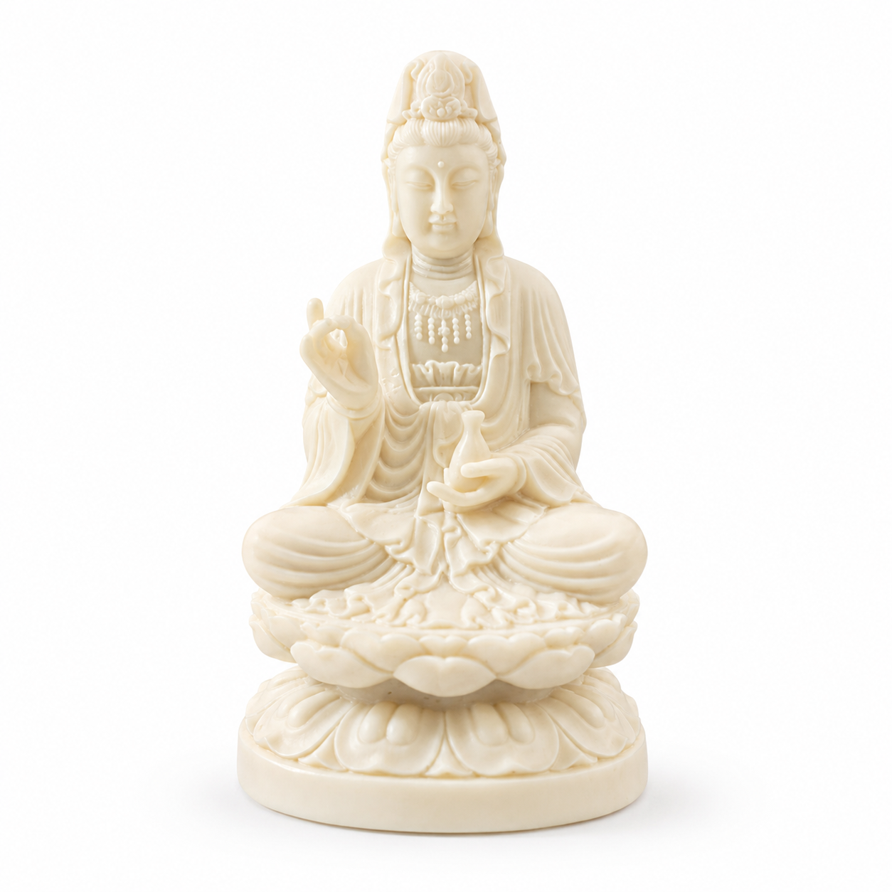 Tượng Phật Ngồi Đài Sen Mini Để Ô Tô, Bàn Làm Việc, Tượng Phật A Di Đà, Quan Âm Bồ Tát Toạ Thiền