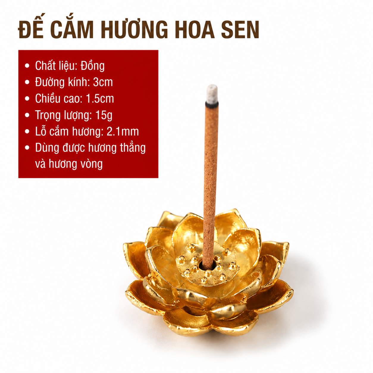 Đế cắm nhang, kẹp nhang kim loại cao cấp