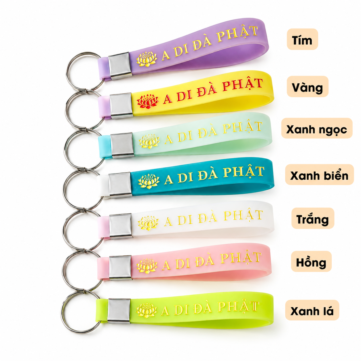 Móc khoá a di đà phật phát sáng