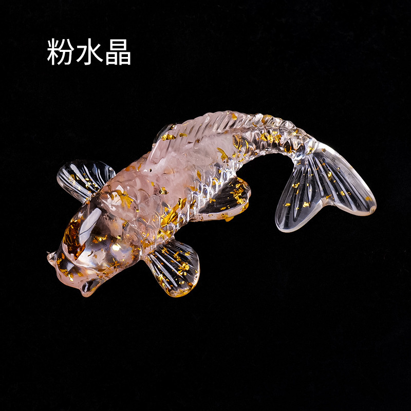 Cá Koi Phong Thuỷ Đá Thạch Anh Thả Bát Tụ Thuỷ Minh Đường Thu Hút Tài Lộc