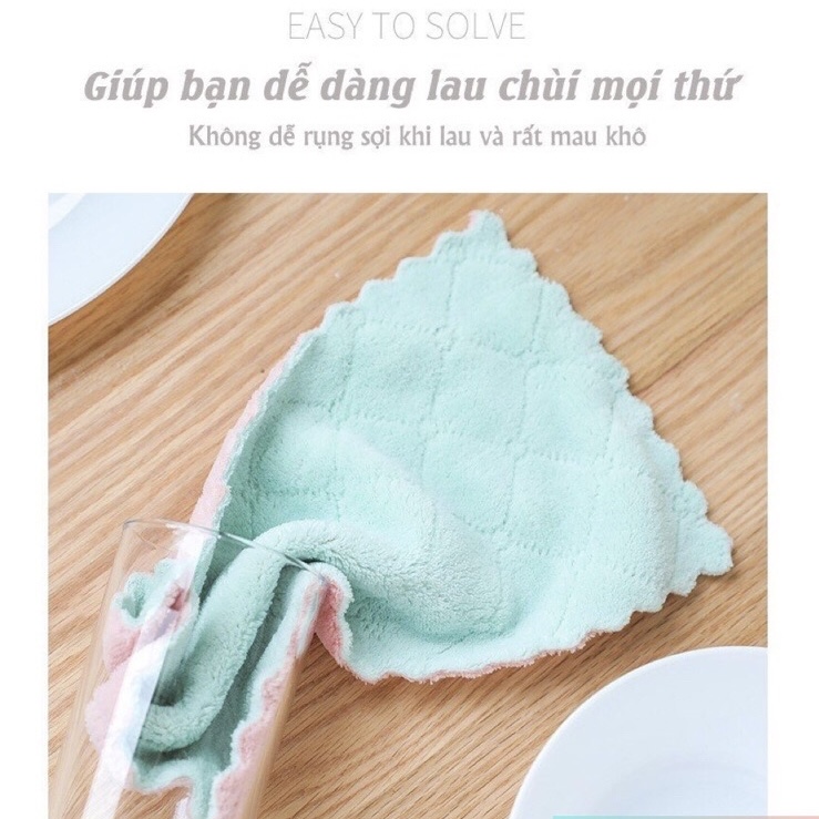 Khăn lau đa năng,  bàn thờ dày dặn tiện lợi, có thể dùng cho nhà ếp, chén bát siêu thấm 13x21cm