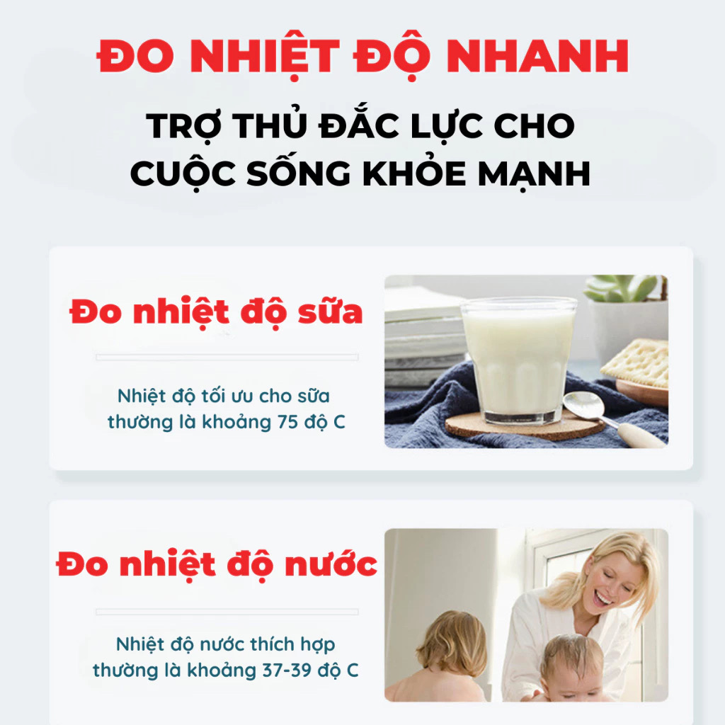Nhiệt kế điện tử đo dầu nến,thực phẩm,nấu ăn, nước, sữa, nến an toàn cho người sử dụng