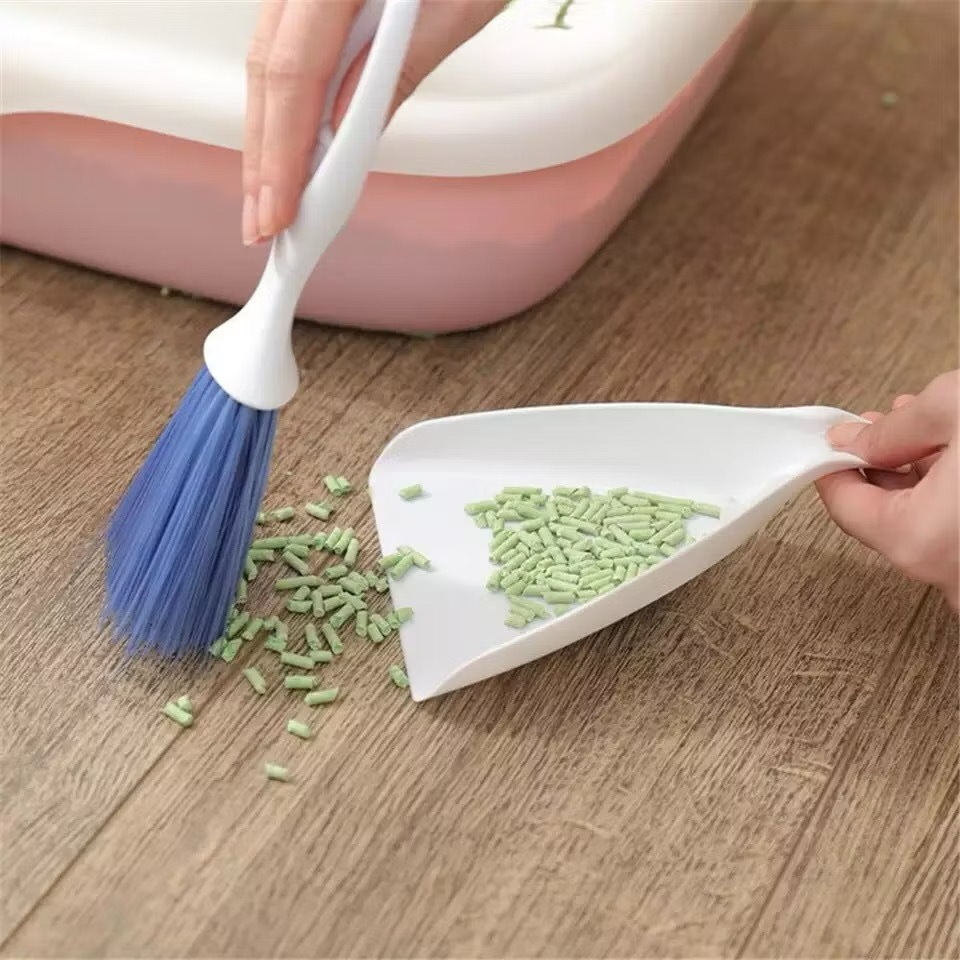 Chổi quét vệ sinh combo 2 sản phẩm gồm chổi và gàu hót cao cấp Đức Tín