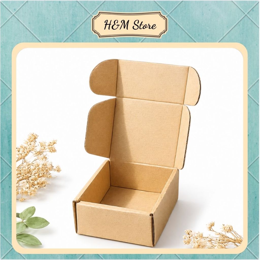 Hộp Carton Nắp Gài Trơn 10x10x5 cm Đóng Gói Hàng Hóa