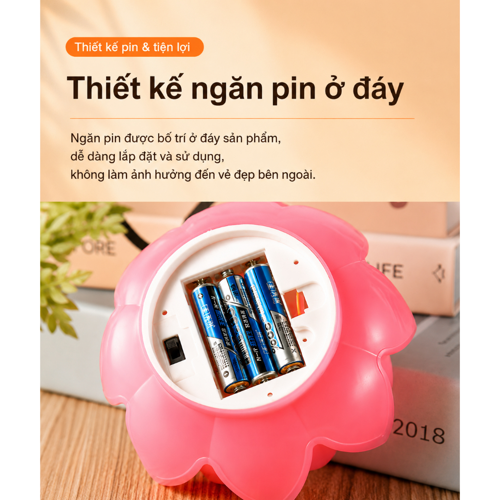 Nến hoa sen điện tử