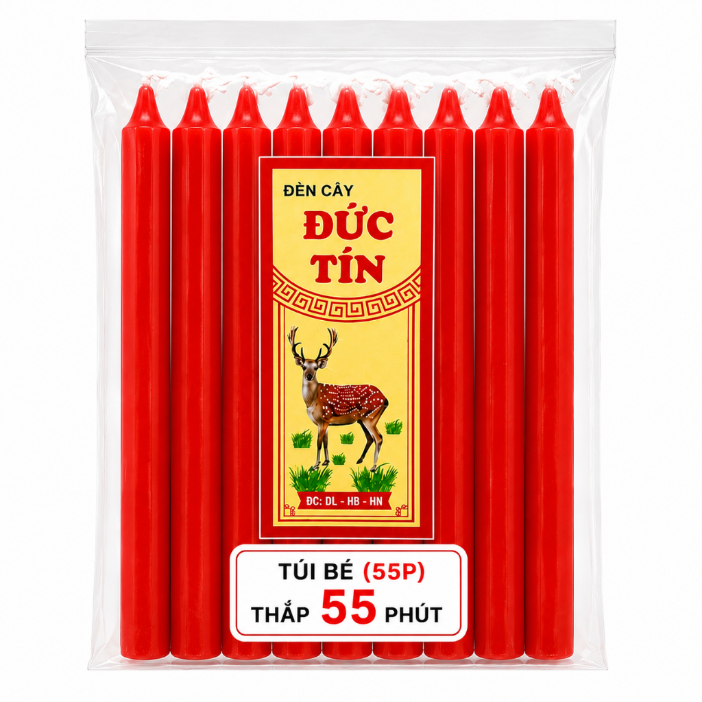 100 Nến cây, đèn cầy thắp sáng Đức Tín thắp 40p, 1 tiếng, 1,5 tiếng