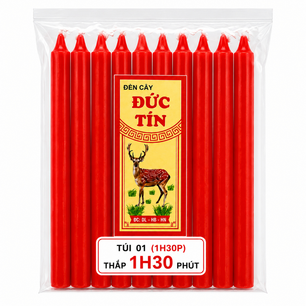 100 Nến cây, đèn cầy thắp sáng Đức Tín thắp 40p, 1 tiếng, 1,5 tiếng
